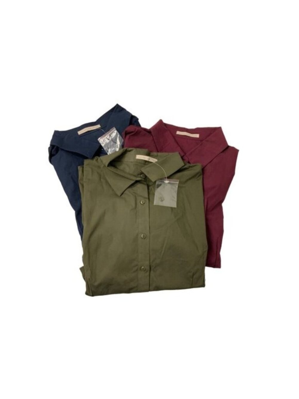 Bundle Of 3 Active USA 3/4 Sleeves Button Down Shirts